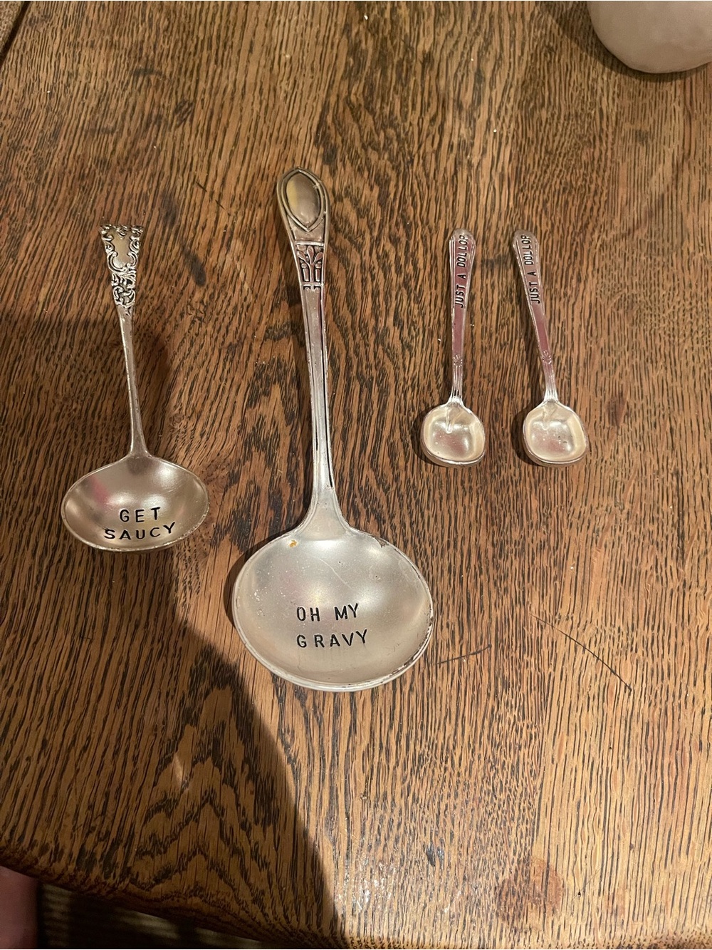 Mud Pie Decorative Silver-Tone Gravy and Sauce Serving Spoon Set